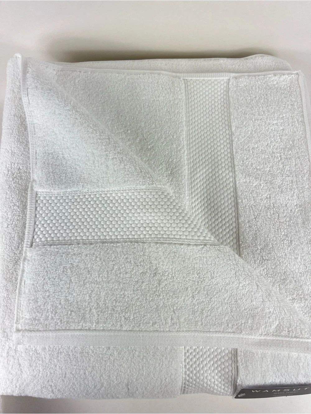 Wamsutta Bath Towel Set White Plush Cotton Absorbent Premium Zero Twist 8 Pc NEW
